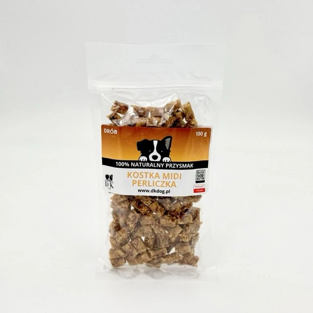 100 % perlička midi kostky pro psy 100 g – sušené maso
