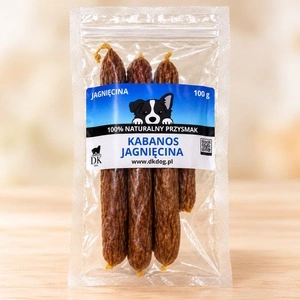 100 % jehněčí klobása pro psy 100g – sušený pamlsek