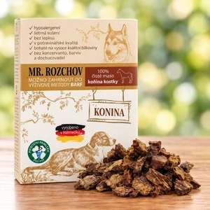 100% ČISTÉ SUŠENÉ MASO KOŇSKÉ KOSTKY 80g