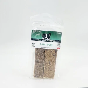 100% kančí pásky pro psy 100g - sušený pamlsek