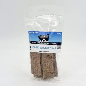 100% jehněčí pásky pro psy 100g - sušený pamlsek