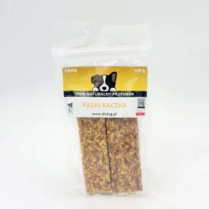 100 % kachní pásky pro psy 100g – sušený pamlsek