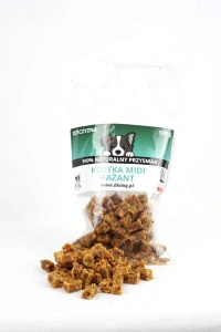 100 % bažant midi kostky pro psy 100 g – sušené maso