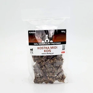 100 % koňské midi kostky pro psy – sušené maso 100 g