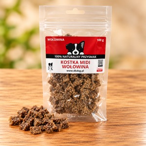 100 % hovězí midi kostky pro psy 100 g – sušené maso