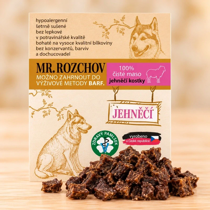 100 % jehněčí kostky pro psy 80 g – sušený pamlsek