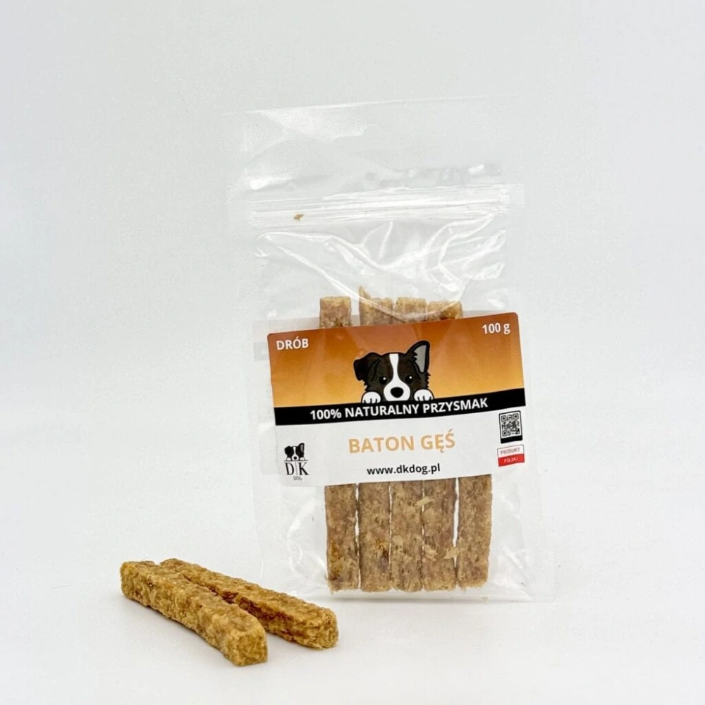 100 % husí hranolek pro psy 100 g – sušený pamlsek