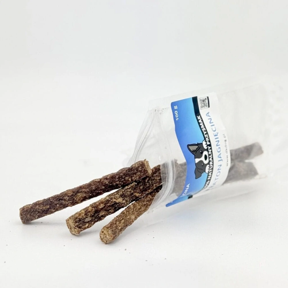 100% jehněčí hranolek pro psy 100g - sušený pamlsek