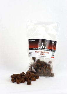 100 % koňské mini kostky pro psy – sušené maso 100 g